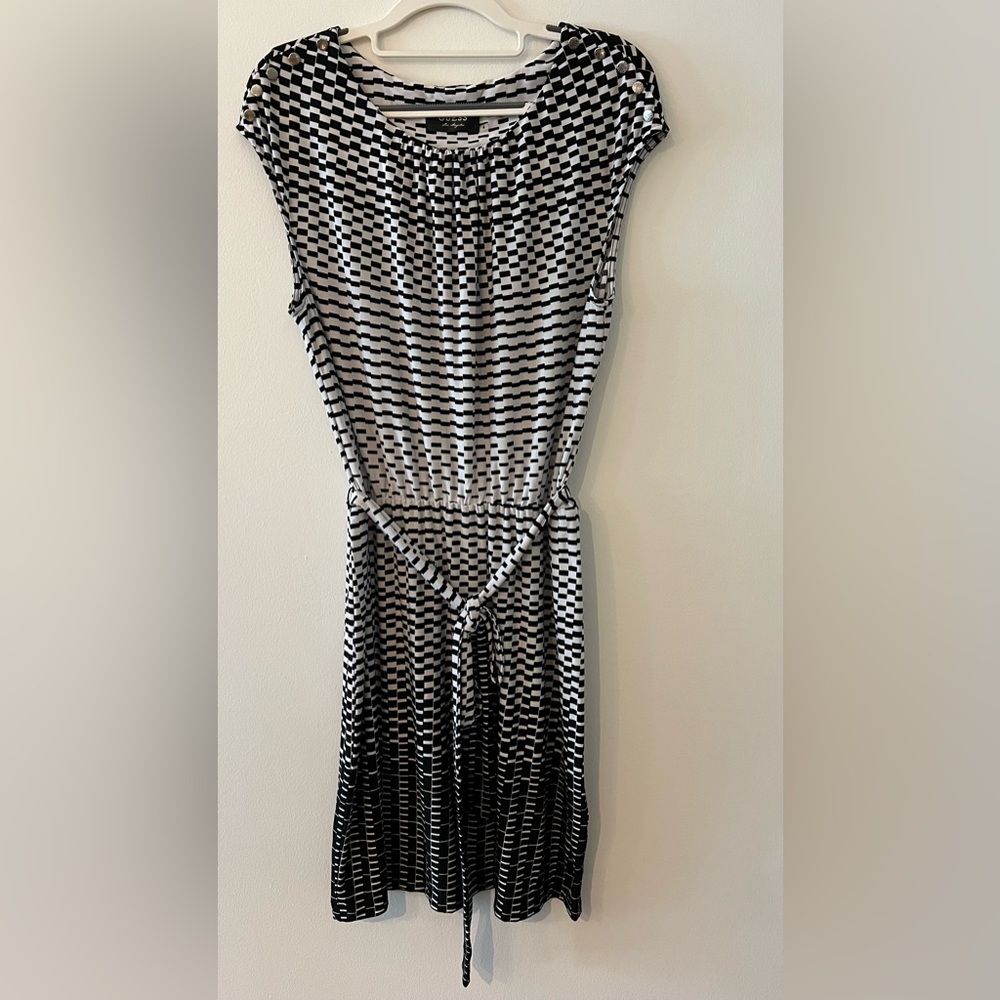 GUESS Geometric Belted Pull-On Dress